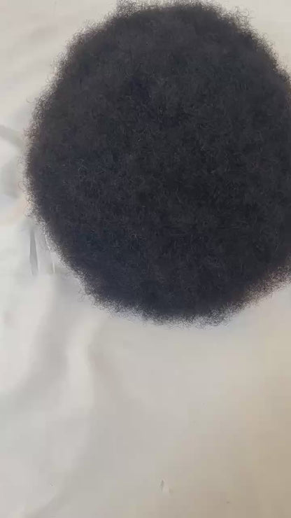 Ultra Thin Skin Base Afro Mens Toupee Afro Toupee Pu Indian Remy Human Hair